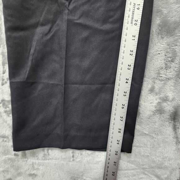 NEW Perry Ellis Portfolio Pants Mens 42/30 Black Sueded Microfiber Flat Front - Picture 11 of 14